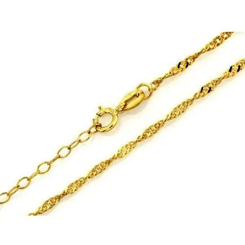 Złoty łańcuszek 375 SPLOT SINGAPUR 45 cm 1,01g