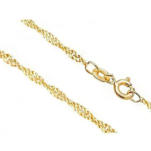 Złoty łańcuszek 585 elegancki silny splot singapur 50 cm, 85309 s80