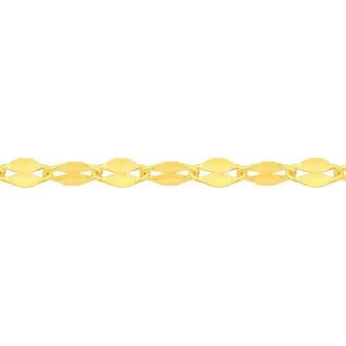 Złoty łańcuszek 585 FANTAZYJNE BLASZKI 45 cm KAWA, kolor żółty 2