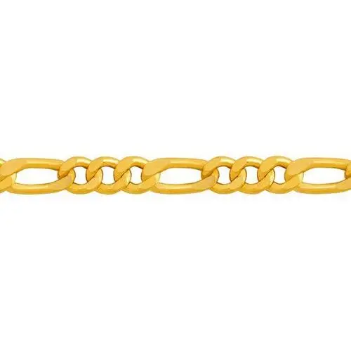 Złoty łańcuszek 585 FIGARO DIAMENTOWANY 50CM 4,40G, kolor żółty 2