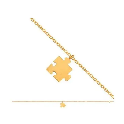 Lovrin Złoty łańcuszek 585 na nogę puzzle 26 cm 1,15g
