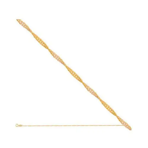 Złoty łańcuszek 585 SINGAPUR 45 cm 1,60g, Lp024