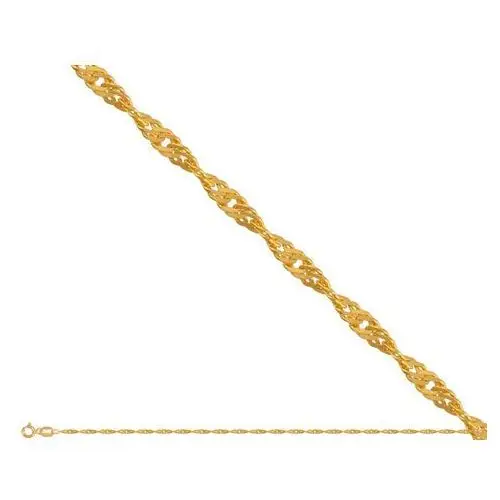 Złoty łańcuszek 585 SINGAPUR DLA DZIECKA 40 cm 1,25g, Lp020