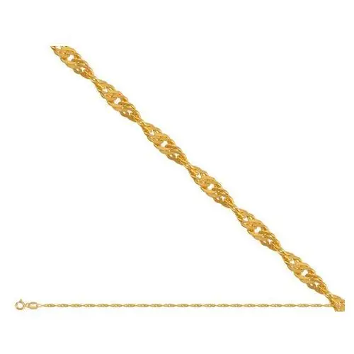 Złoty łańcuszek 585 SINGAPUR DLA DZIECKA 45 cm 1,40g, Lp020