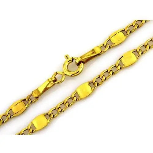 Złoty łańcuszek 585 SPLOT FIGARO BLASZKI 45 CM 2,53g, LA597A