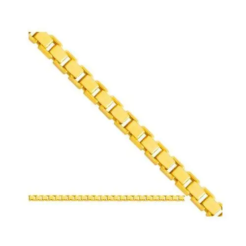 Złoty łańcuszek 585 SPLOT KOSTKA 42cm 1,3g, kolor żółty