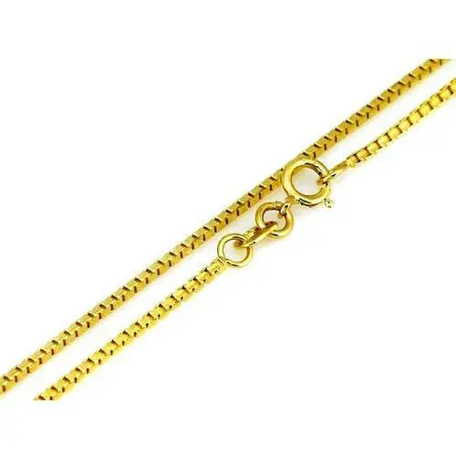 Złoty łańcuszek 585 splot kostka 45 cm prezent 2,65 g