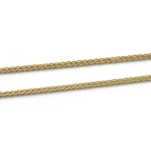 Złoty łańcuszek 585 splot lisi ogon 42cm 1,5g, kolor żółty