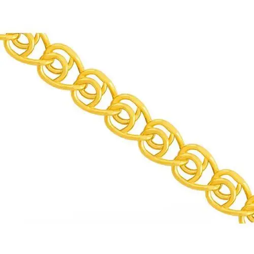 Złoty łańcuszek 585 splot love 50 cm efektowny splot na prezent, kolor żółty