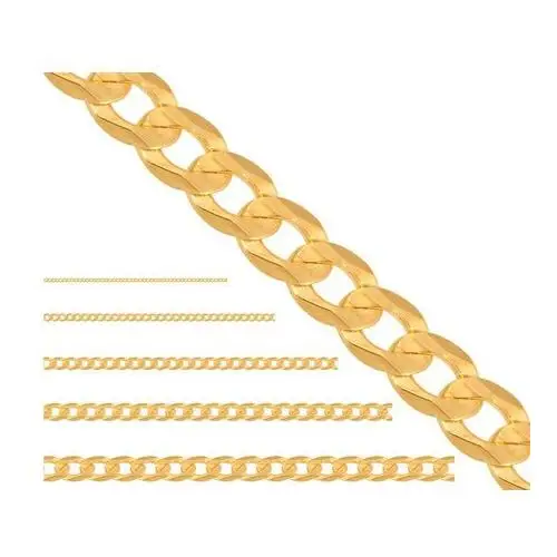Złoty łańcuszek 585 SPLOT PANCERKA 45 CM 13,5g, kolor żółty