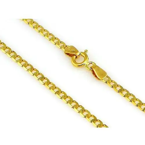 Złoty łańcuszek 585 splot pancerka 55 cm 3,09 g, kolor żółty