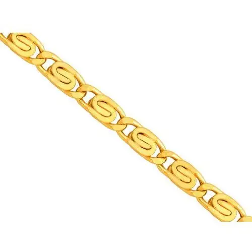 Złoty łańcuszek 585 splot ślimak 55 cm efektowny splot na prezent, jaslo.s1