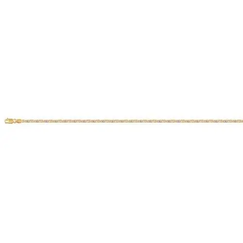 Złoty łańcuszek 585 z blaszkami dwa kolory złota 45cm 5,60g Lovrin 2