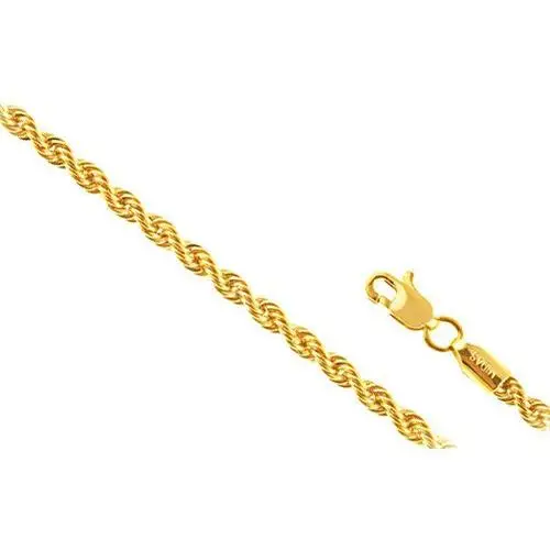 Złoty łańcuszek laser rope 585 prezent Lovrin