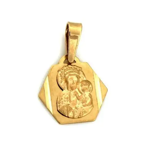 Złoty medalik 333 sześciokątny Matka Boska 0,63g, ZA7397