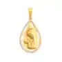 Złoty medalik 585 białe złoto Matka Boska Chrzest 1,05g Sklep