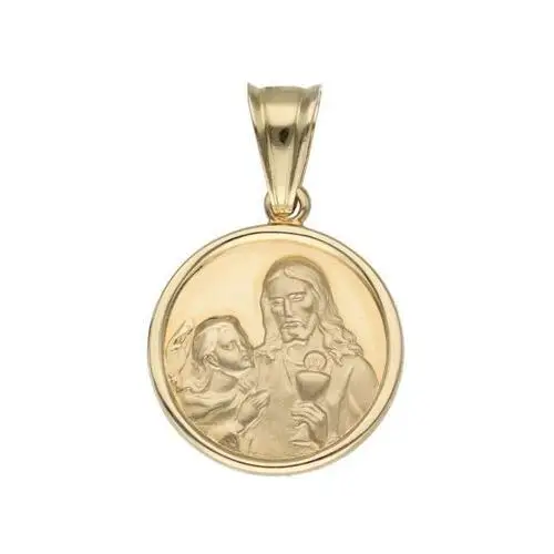 Złoty medalik 585 chrzest jezus komunia Lovrin