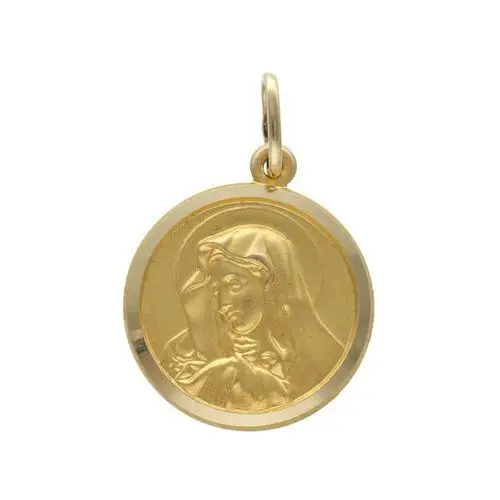 Złoty medalik 585 Chrzest Maryja Matka Boska, Medalik 3.345