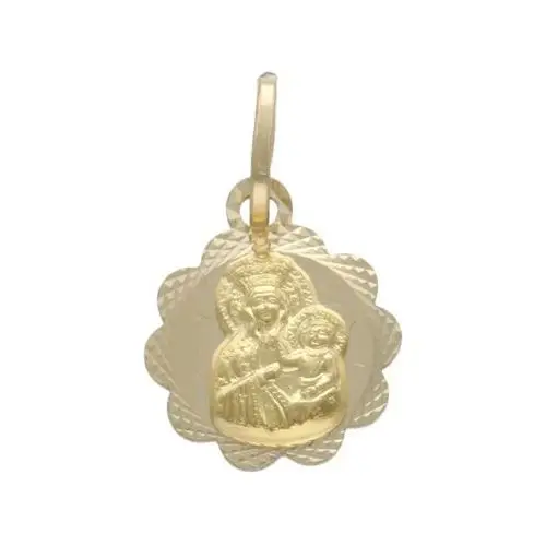 Złoty medalik 585 chrzest Matka Boska Częstochowska 0,75g