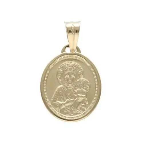 Złoty medalik 585 chrzest matka boska częstochowska Lovrin