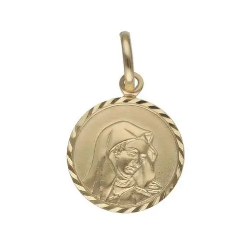 Złoty medalik 585 Chrzest Matka Boska dziecko 0,88g, Medalik 3.393