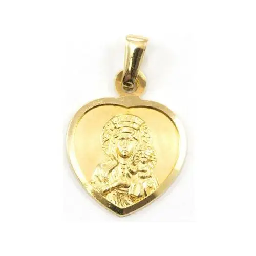 Lovrin Złoty medalik 585 chrzest matka boska w sercu