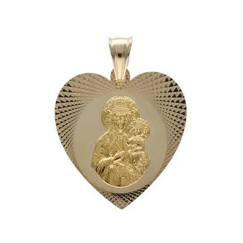 Złoty medalik 585 Chrzest serce Matka Boska 4,54g, Medalik 3.416