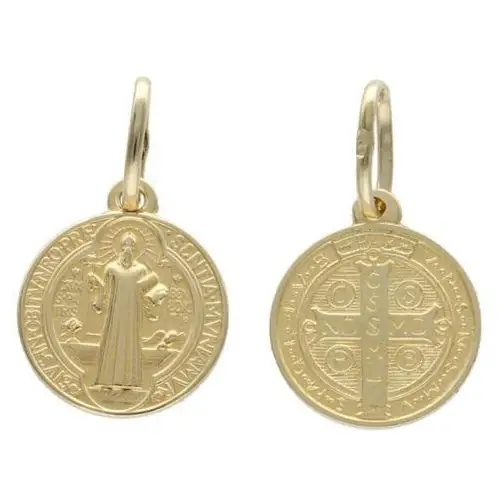 Złoty medalik 585 Chrzest szkaplerz Jezus 1,6g, Medalik 3.387b