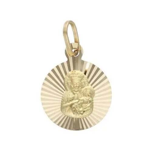 Lovrin Złoty medalik 585 diamentowany chrzest matka boska
