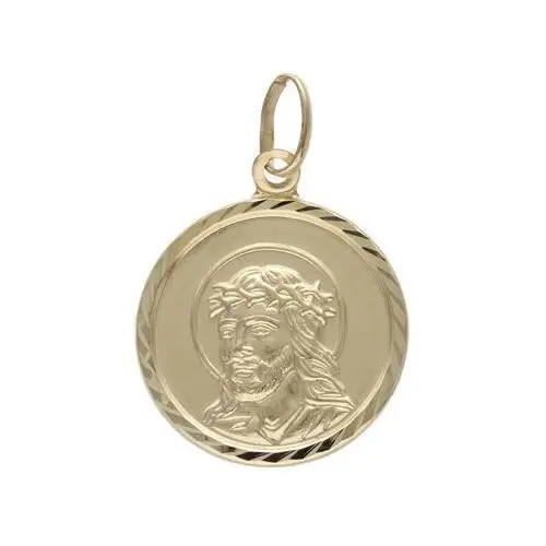 Złoty medalik 585 jezus w koronie cierniowej chrzest 1,4g Lovrin