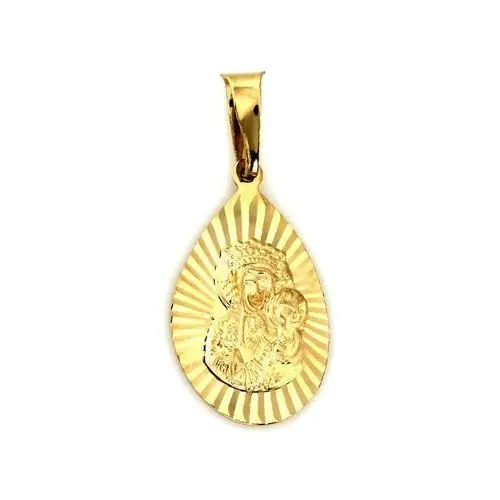 Lovrin Złoty medalik 585 kropla matka boska częstochowska