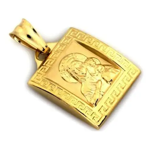 Złoty medalik 585 kwadratowy Matka Boska Częstochowska, ZA2762B