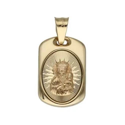 Złoty medalik 585 Maryja Chrzest Matka Boska Częstochowska