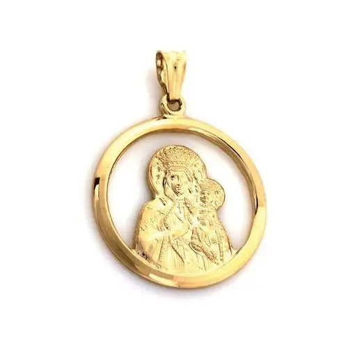 Lovrin Złoty medalik 585 matka boska częstochowska ramka