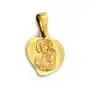 Złoty medalik 585 Matka Boska Częstochowska w sercu z diamentowaniem ma prezent Sklep