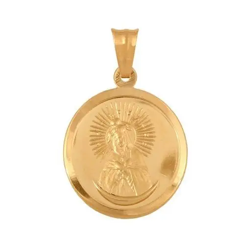 Złoty medalik 585 Matka Boska Ostrobramska Chrzest 3,00g