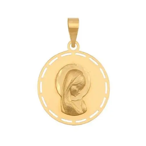 Złoty medalik 585 matka boska profil chrzest 0,90g Lovrin