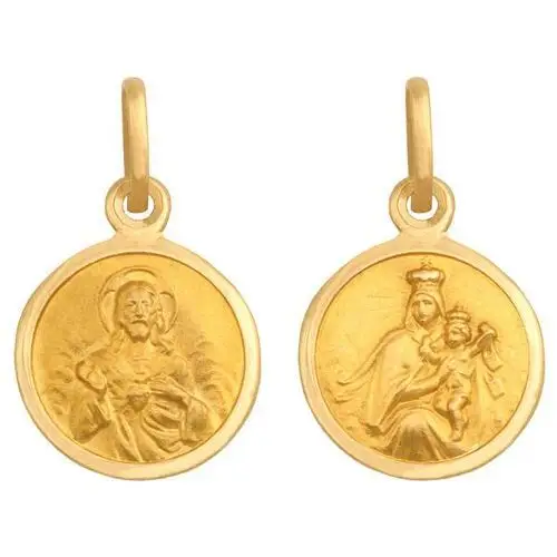 Lovrin Złoty medalik 585 matka boska szkaplerz chrzest 2,20g