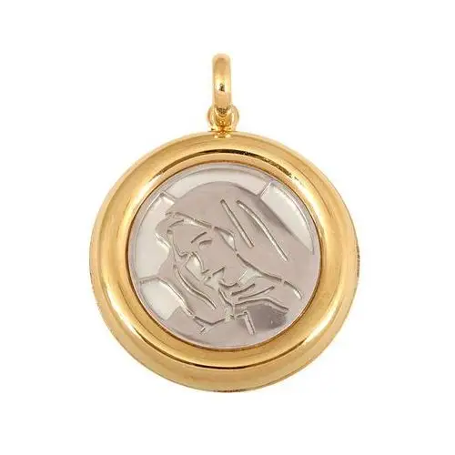 Złoty medalik 585 matka boska z białym złotem 2,3 g Lovrin