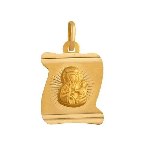 Lovrin Złoty medalik 585 matka boska z dzieciątkiem chrzest 1,70g