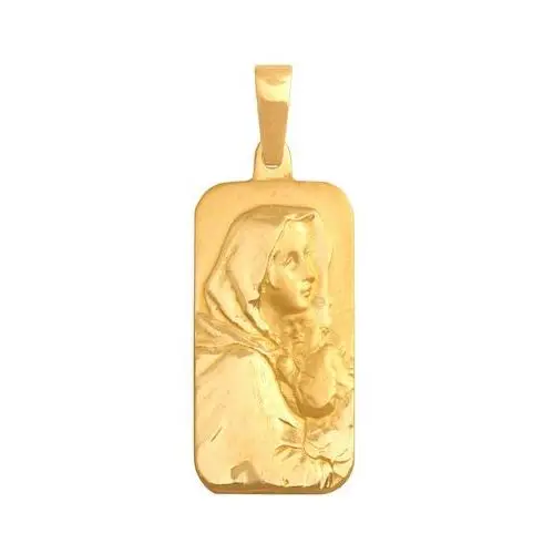 Złoty medalik 585 Matka Boska z dzieciątkiem Chrzest 5,45g
