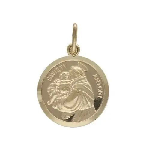 Złoty medalik 585 na chrzest Święty Antoni 3,07g