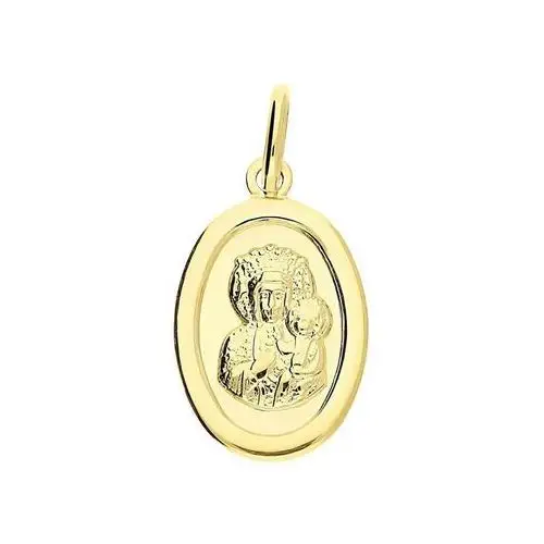 Złoty medalik 585 owalny z matką boską częstochowską Lovrin