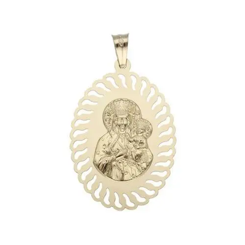 Złoty medalik 585 ozdobny Chrzest Matka Boska 3,44g