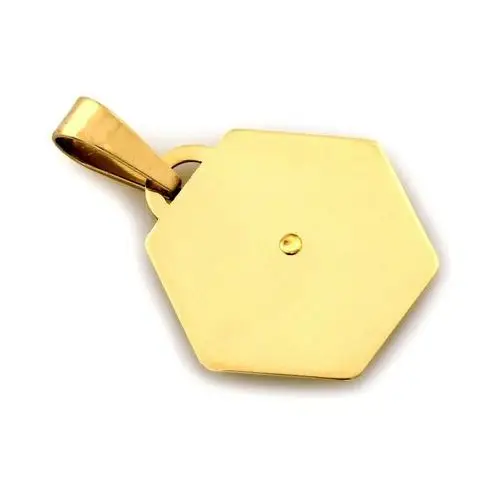 Złoty medalik 585 w rombie z Matką Boską 0,72g, ZA6215A 2