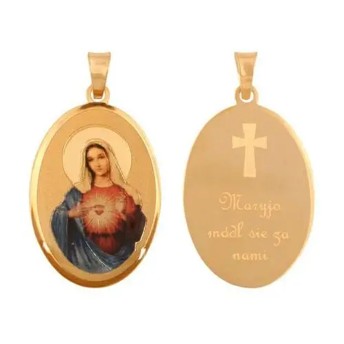 Złoty medalik 585 z napisem Matka Boska na Chrzest 1,10g
