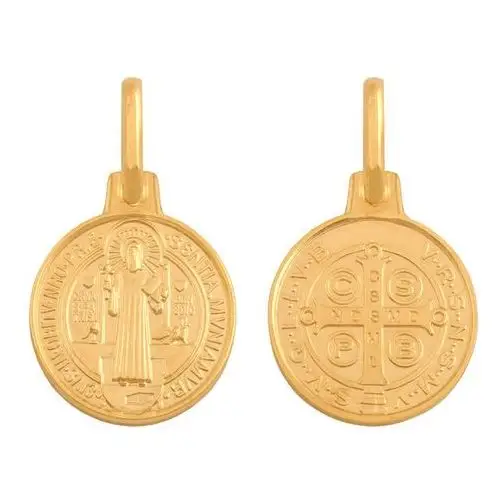 Złoty medalik 585 z wizerunkiem św. Benedykta 2,00g, 39509