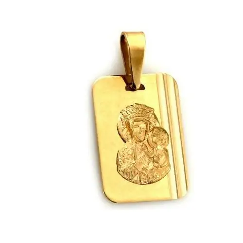 Złoty medalik nieśmiertelnik 333 Matka Boska Częstochowska w prostokącie 0,84g, ZA6057C 2