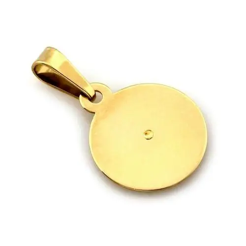 Lovrin Złoty medalik okrągły z matką boską częstochowską w próbie 333 diamentowany wzór 3