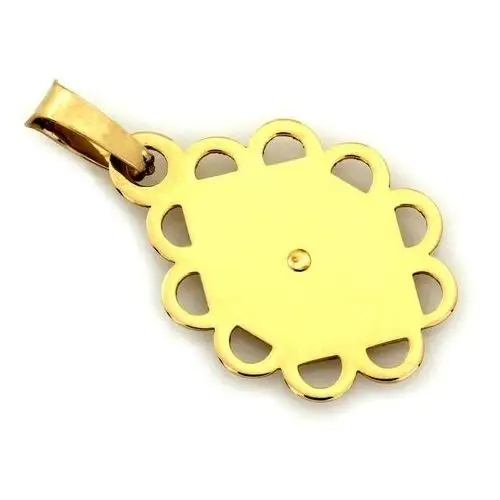 Złoty medalik z koronką 585 Matka Boska Częstochowska 3